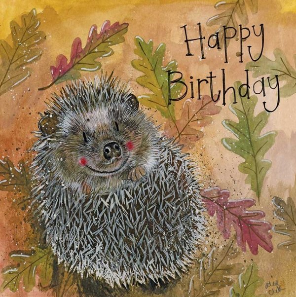 Alex Clark Geburtstagskarte - Igel - Birthday Card
