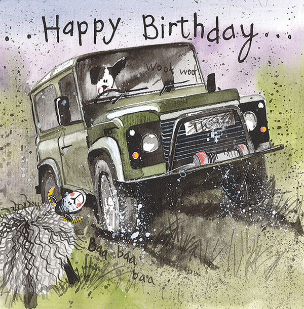 Alex Clark Geburtstagskarte - Off Roader - Happy Birthday