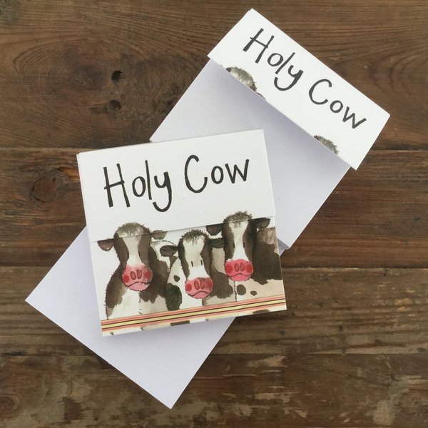 Alex Clark Zettelblock klein - Holy Cow - Kühe