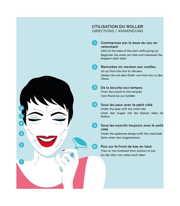 Beauty Gesichtsmassage-Roller - Amethyst - gegen Schwellungen