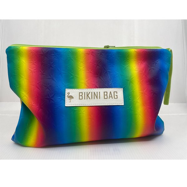 Bikini Bag - Regenbogenfarben - Sterne - wasserabweisend
