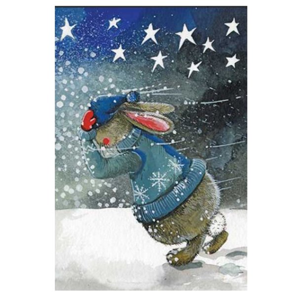 Alex Clark Art – Geschirrtuch Weihnacht - Kaninchen im Schnee