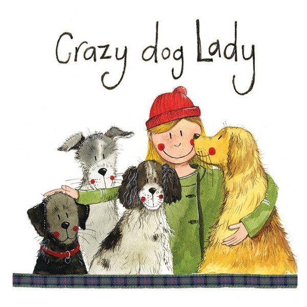 Alex Clark Art - Untersetzer Kork - Crazy Dog Lady