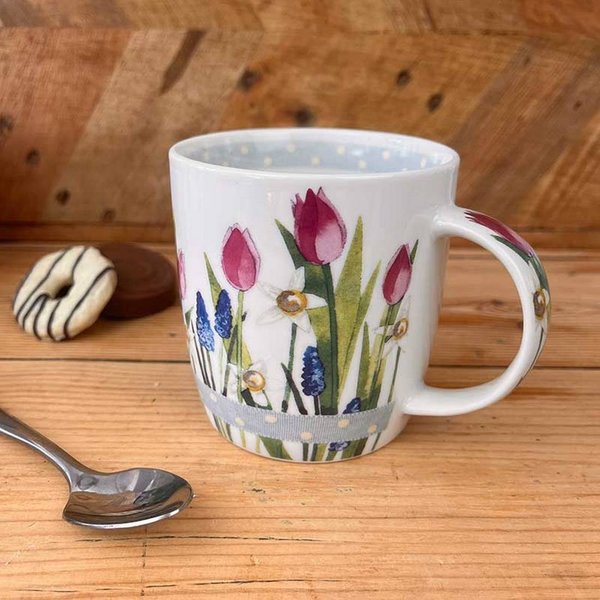 Alex Clark Art - Porzellan Tasse - Frühlingsblumen - Tulpen