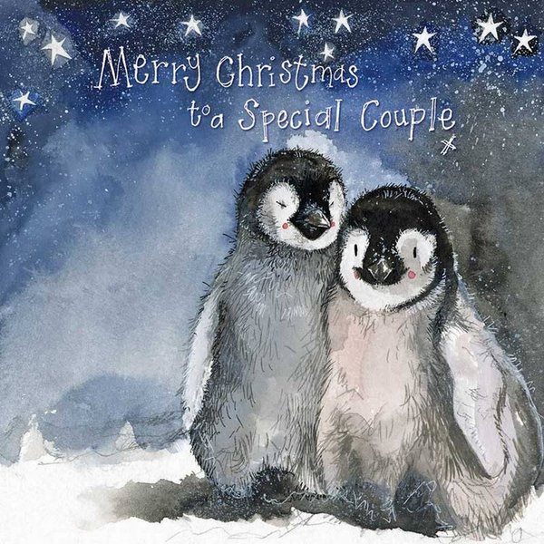 Alex Clark - Weihnachtskarte -Pinguine - besonderes Paar