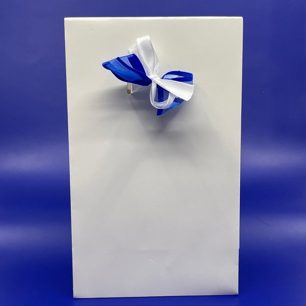Geschenkverpackung mittel - Satinband blau