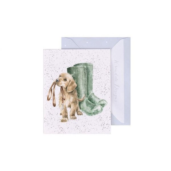Wrendale - Minikarte Labrador mit Leine
