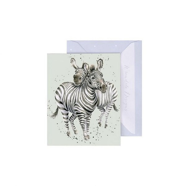 Wrendale - Minikarte zwei Zebras